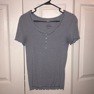 Short sleeved striped shirt